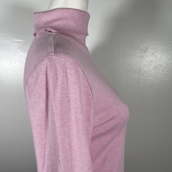 J.CREW Sweater Womens Medium Pink Solid Knitted Perfect Fit Turtleneck Pullover - Picture 13 of 16